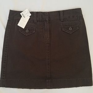 J. Crew Brown Distressed Mini Skirt Size 2